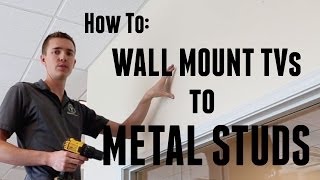 How to Wall Mount a TV to Metal Studs [upl. by Fernand]