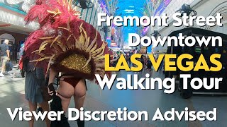 Fremont Street Walking Tour UNFILTERED UNCUT [upl. by Engle464]