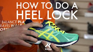 Heel Lock Lacing Technique  Kintec Footwear  Orthotics [upl. by Abehsat283]