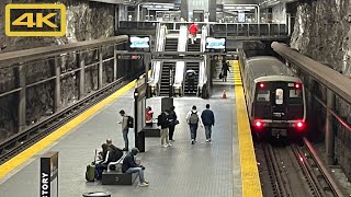 Atlanta MARTA Train Peachtree Center Station Downtown Atlanta Georgia 4K Subway Station Tour [upl. by Enad567]