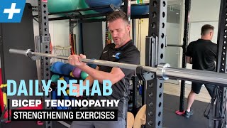 Bicep Tendinopathy Strengthening Exercises  Tim Keeley  Physio REHAB [upl. by Sulakcin]