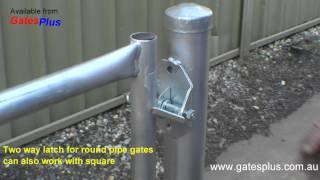 Gate Latch 2 way for round pipe and square [upl. by Hutchinson828]