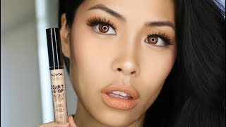 NYX Professional Makeup Can’t Stop Won’t Stop Concealer NATURAL Quick Review Swatch amp Tutorial [upl. by Malchus]