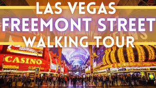 Fremont Street Experience  Downtown Las Vegas Walking Tour 2021 [upl. by Nodnarg]