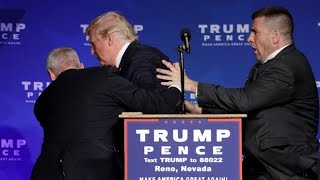 Donald Trump rushed off stage during rally in Nevada [upl. by Towny]