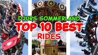 Top 10 rides at Djurs Sommerland  Djursland Denmark  2022 [upl. by Bronwyn]