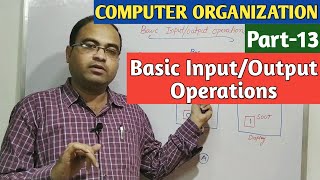 COMPUTER ORGANIZATION  Part13  Basic Input Output Operations [upl. by Nosydam]