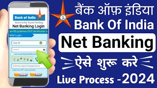 BOI Net Banking Registration 2024  How to activate internet banking on bank of india in hindi [upl. by Zicarelli]