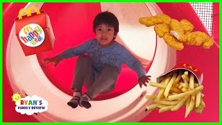 Family Fun Time at McDonalds Indoor Playground Happy meal toy surprise with Ryans Family Review [upl. by Soloman]