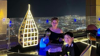 Stunning view at the Highest view lounge Gevora Hotel Dubai [upl. by Corneille]