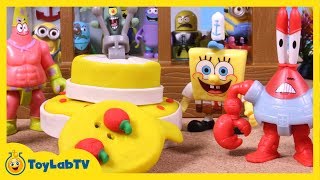 Mr Krabs gets a Surprise Birthday Party at the Krusty Krab Playset SpongeBob Toys from ToyLabTV [upl. by Nahraf]