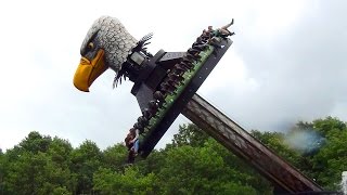 Ornen Huss Topple Tower Ride POV Djurs Sommerland Denmark [upl. by Rramaj184]