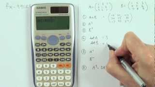 Matrix calculations using the Casio fx991ES PLUS calculator [upl. by Mallissa]