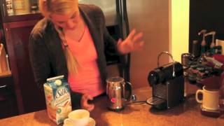 Nespresso Aeroccino Plus Frother Review Frothing Almond Milk [upl. by Isola383]